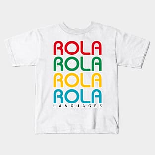 Rola Languages logo stacked Kids T-Shirt